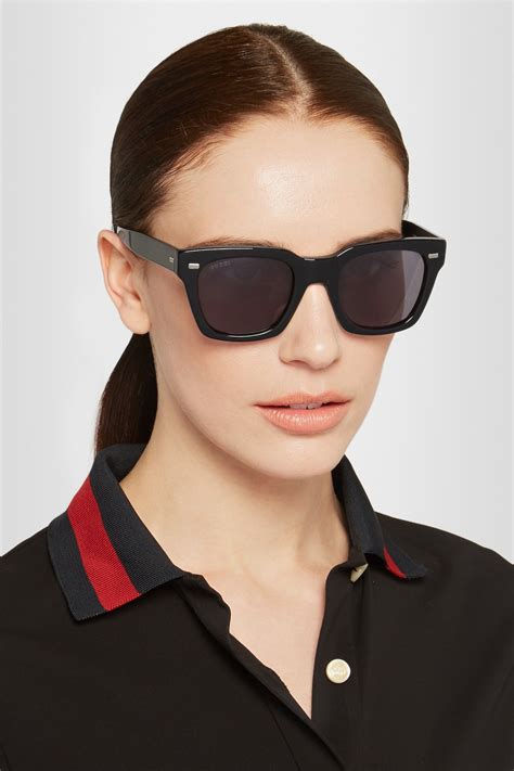 gucci square sunglasses on face|gucci square sunglasses women.